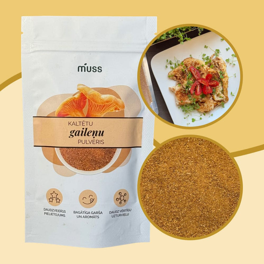 Kaltētu gaileņu pulveris