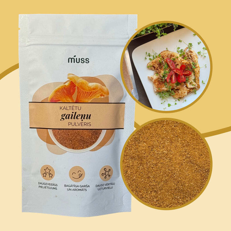 Kaltētu gaileņu pulveris