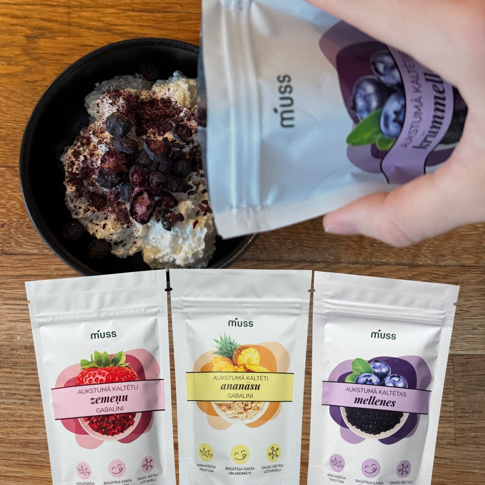 Liofilizētas ogas un augļi