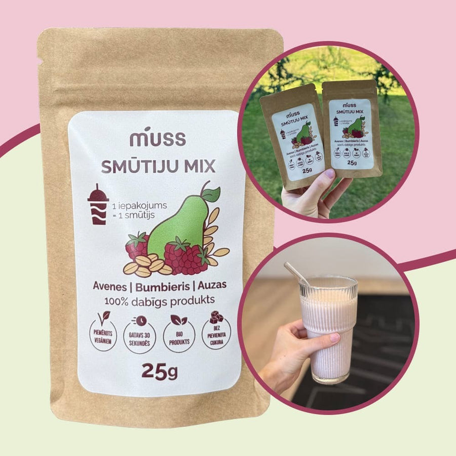 Aveņu, Bumbieru + Auzu smūtija mix