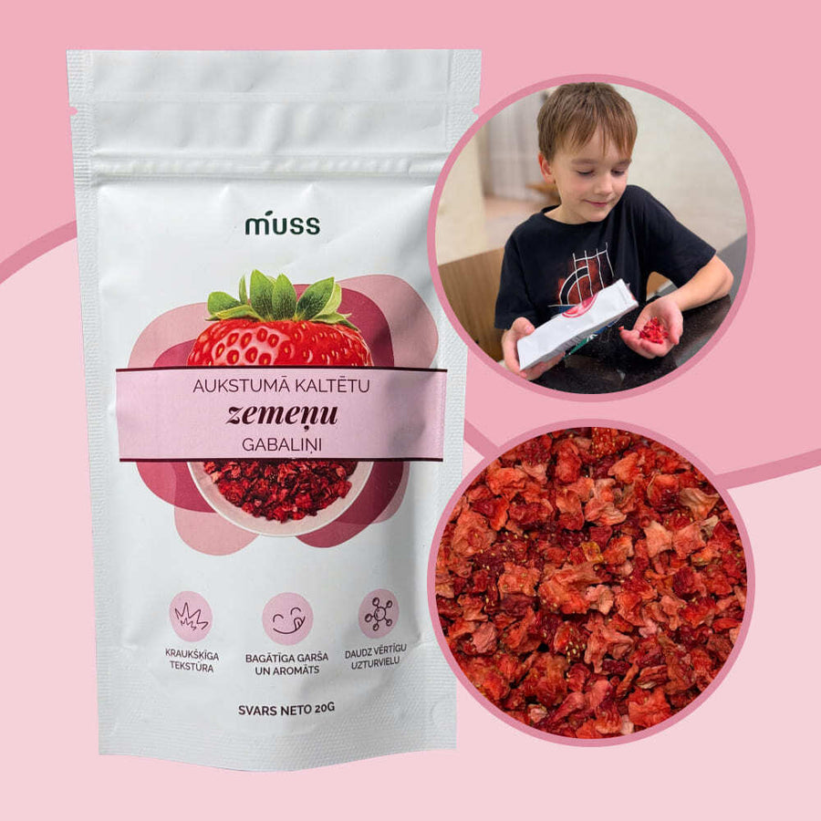 Aukstumā Kaltētas Zemenes